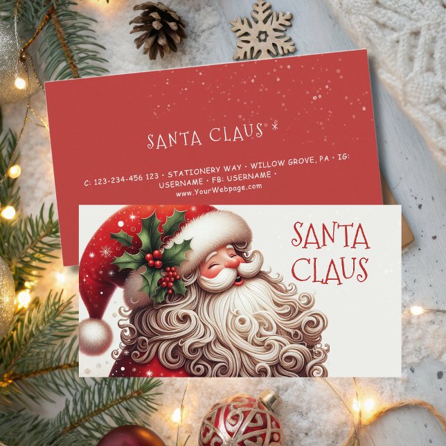 Santa Claus for hire Business Card (Creator Uploaded)