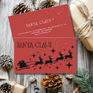 Santa Claus for hire Business Card
