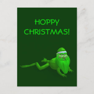 Santa Claus Frog Holiday Postcard