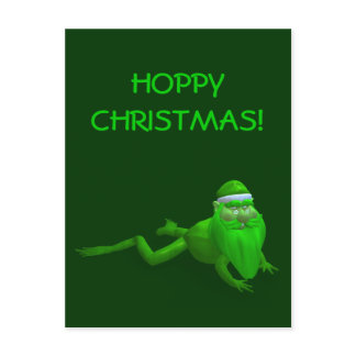Santa Claus Frog Holiday Postcard