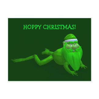 Santa Claus Frog Holiday Postcard