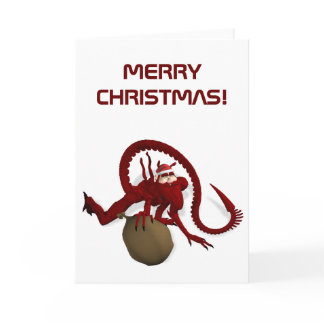 Santa Claus From Outer Space Holiday Card