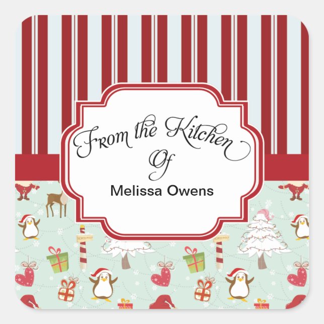 Santa Claus From the kitchen of Baking Stickers (Front)