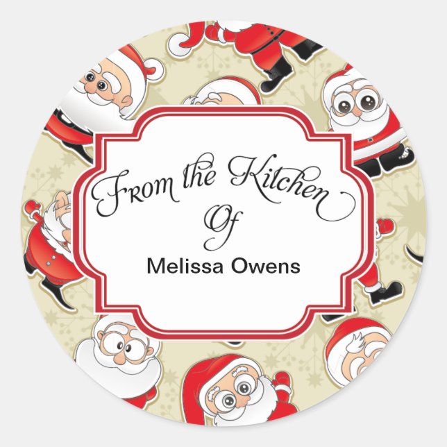 Santa Claus From the kitchen of Baking Stickers (Front)