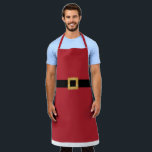 Santa Claus fun simple Christmas Apron<br><div class="desc">Ho ho ho! It's a Santa Claus apron! The simple design mimics Santa's suit. Perfect fun and festive apron for Christmas. Makes a great Christmas gift!</div>