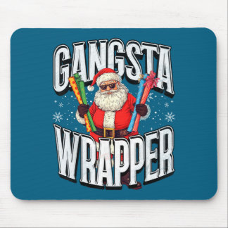 Santa Claus Gangsta Wrapper Funny Christmas  Mouse Pad