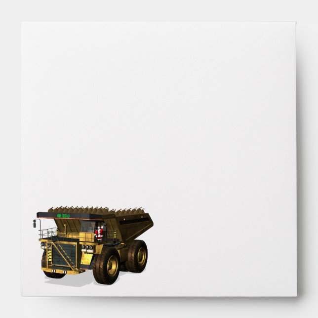 Santa Claus Giant  Dump Truck Driver Envelope (Front)