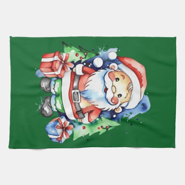 Santa Claus gift ideas  Kitchen Towel (Horizontal)