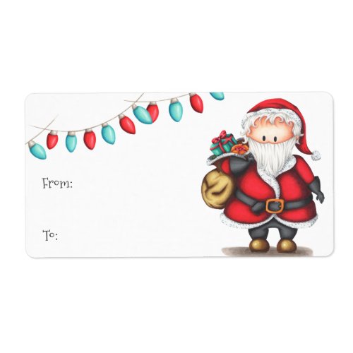 Santa Claus gift labels to address presents