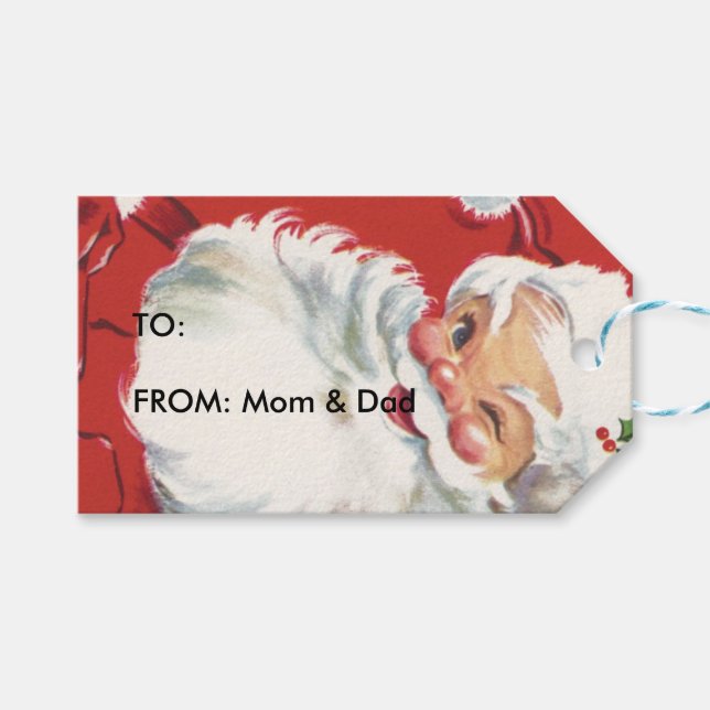 Santa Claus Gift Tags (Front (Horizontal))