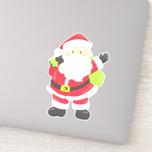 Santa Claus Gifts Presents Christmas Xmas Sticker