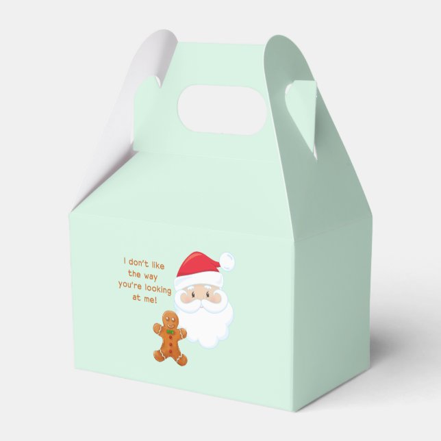 Santa Claus & Gingerbread Boy Favor Boxes (Back Side)