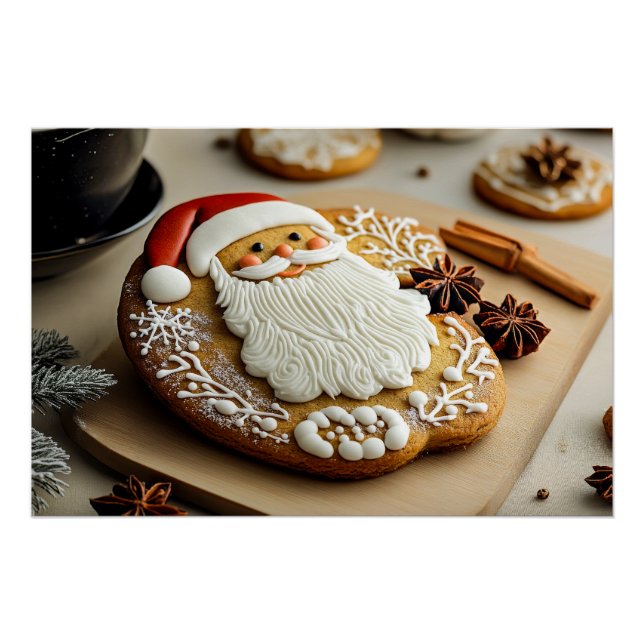 Santa Claus Gingerbread Man Poster (Front)