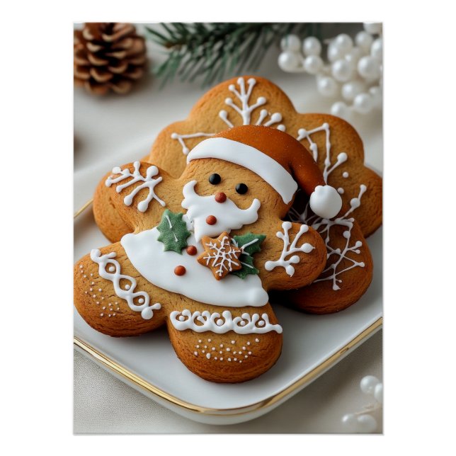 Santa Claus Gingerbread Man Poster (Front)