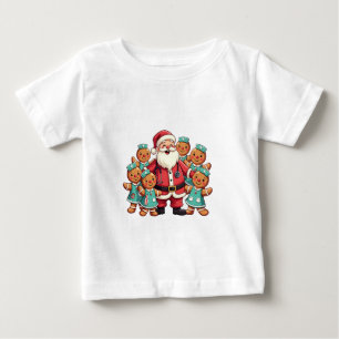 Santa Claus Gingerbread Nursing Squad Baby T-Shirt