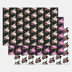 Santa Claus Giving A Concert Wrapping Paper Sheets