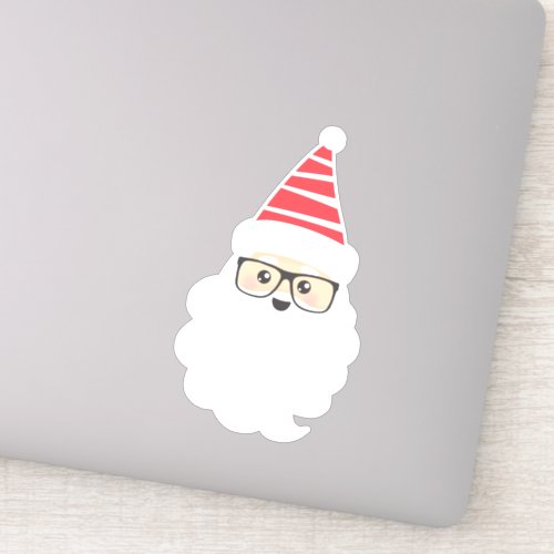 Santa Claus Glasses Hipster Santa Christmas Sticker