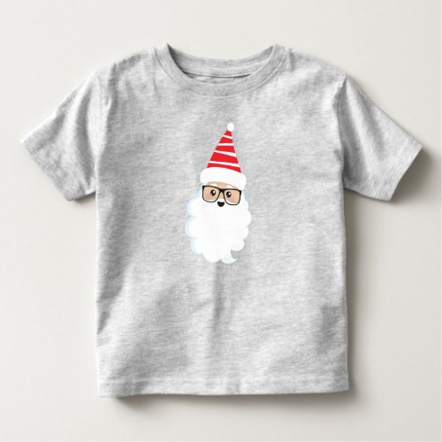 Santa Claus Glasses Hipster Santa Christmas Toddler T_shirt