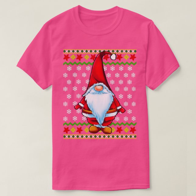 Santa Claus Gnome Ugly Christmas Sweater (Design Front)
