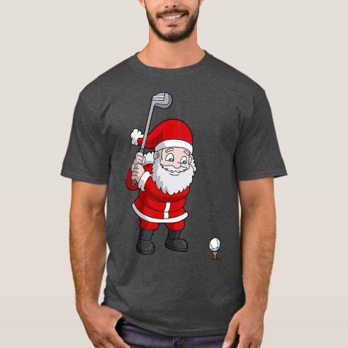 Santa Claus Golf Christmas Golfer Golfing Gift T_Shirt