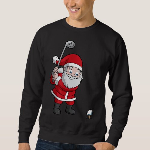 Santa Claus Golf Christmas Golfer Golfing Sweatshirt