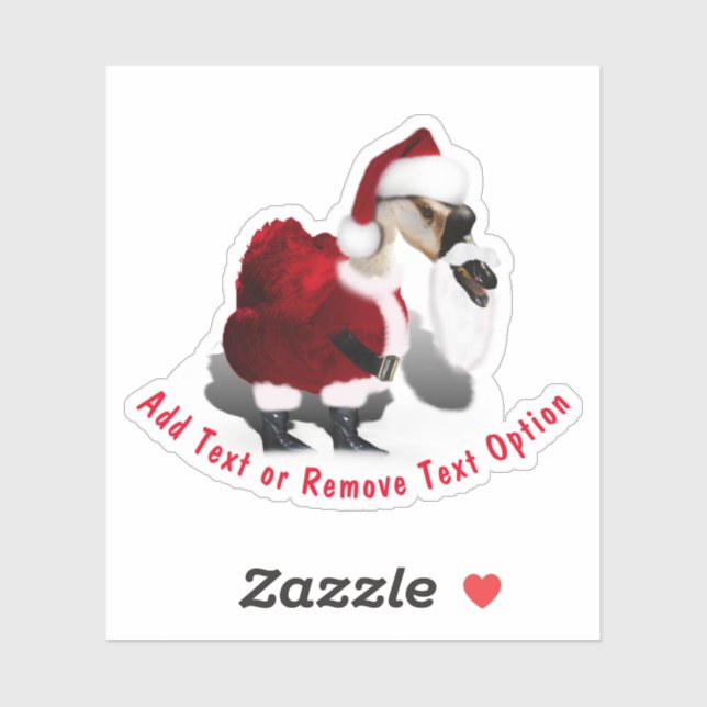 Santa Claus Goose Christmas Sticker (Sheet)