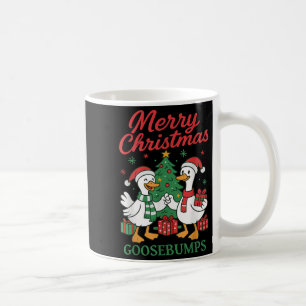 Santa Claus Goose Tree Merry Christmas Goosebumps Coffee Mug