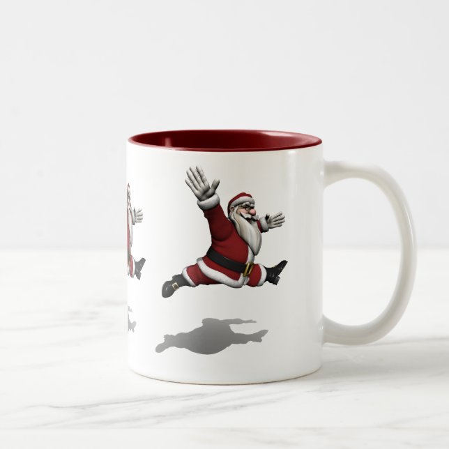 Santa Claus Grand Jete Two-Tone Coffee Mug (Right)