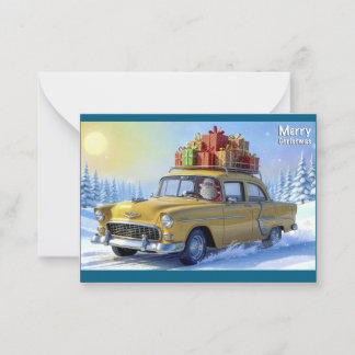 Santa Claus Greeting Card Oldtimer