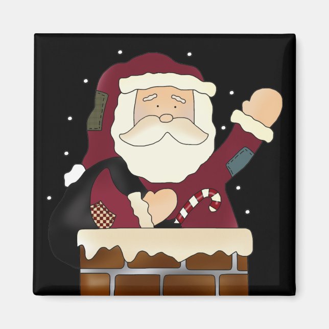 Santa Claus Happy Holidays Magnet (Front)