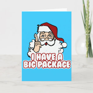 Santa Claus Has A Big Package Holiday Card