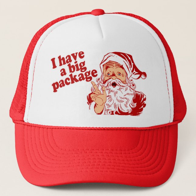 Santa Claus has a big package Trucker Hat (Front)