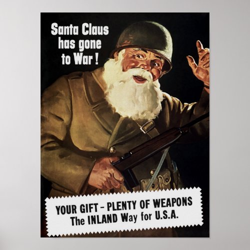 Santa Claus has gone to War _ WW2 _ 1942 Poster