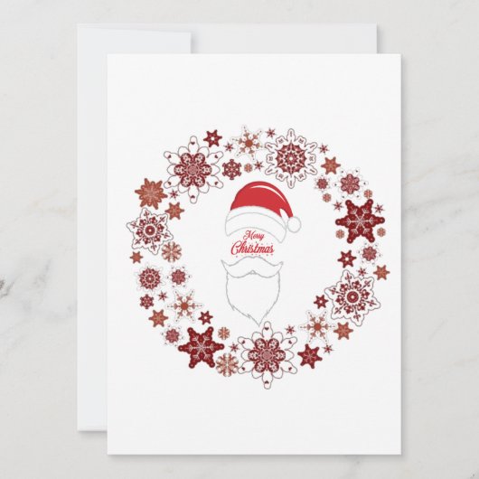 Santa Claus Hat And Beard With Merry Christmas (Front)