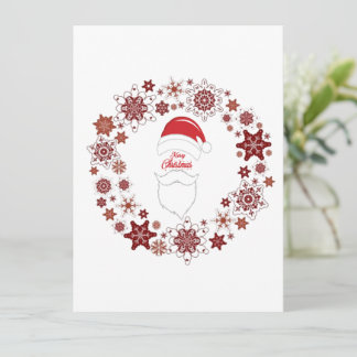 Santa Claus Hat And Beard With Merry Christmas 