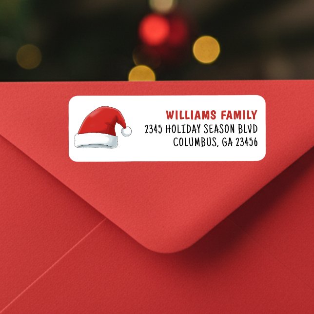 Santa Claus Hat Christmas Holiday Label (Santa Claus Hat Christmas Holiday Label
)