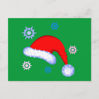 Santa Claus Hat Holiday Postcard