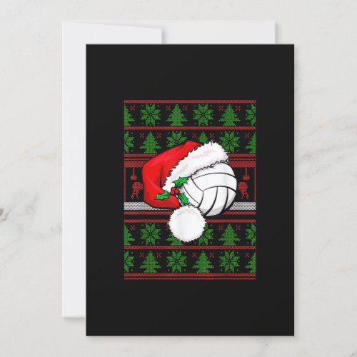 Santa Claus Hat Volleyball Christmas Tee Gift Invitation
