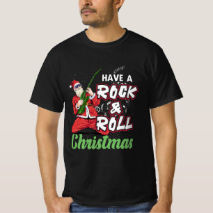 Santa Claus Have A Rock And Roll Christmas Guitar T-Shirt