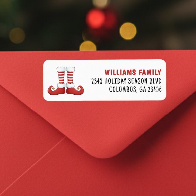 Santa Claus Helper Elf Boots Christmas Holiday Label (Santa Claus Helper Elf Boots Christmas Holiday Label
)