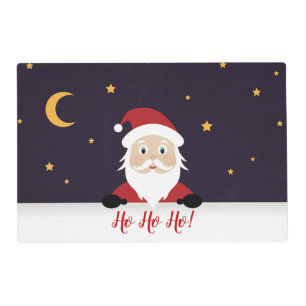 Santa Claus Ho ho ho on Xmas Night. Placemat