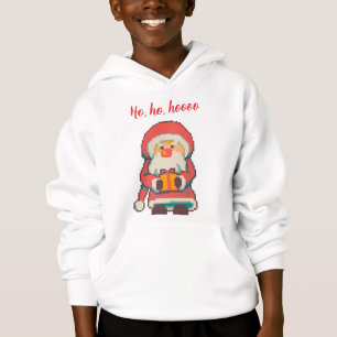 Santa, Claus Ho, Ho, Pixelart, Pixel Art  Hoodie