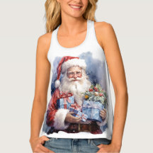 Santa Claus holding gifts