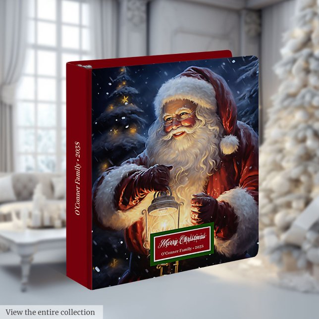 Santa Claus Holiday Album Classic Monogram Binder (Santa Claus Holiday Album Classic Monogram Ring Binder)
