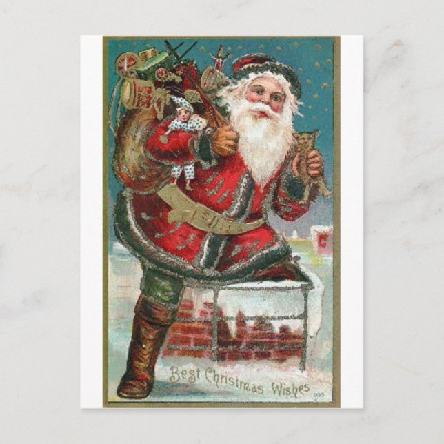Santa Claus Holiday Postcard (Front)