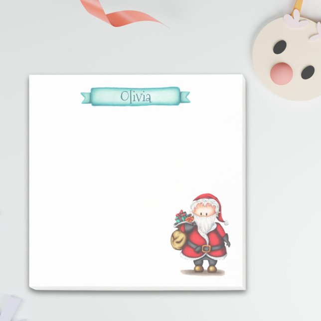 Santa Claus Holidays Personalized Post-it Notes (Creator Uploaded)