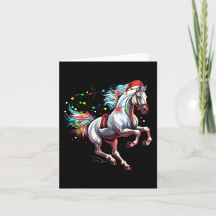 Santa Claus Horse Christmas Art Horse Riding Dress Card