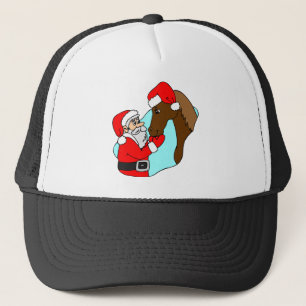 Santa Claus Horse Trucker Hat