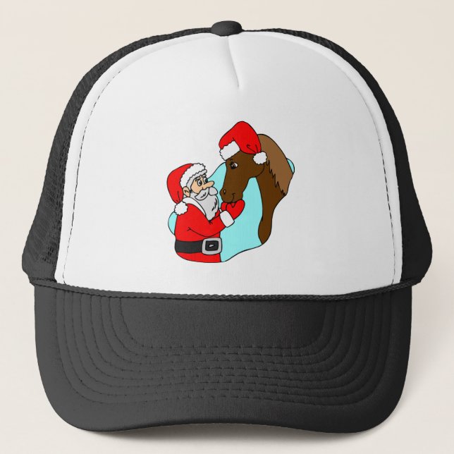 Santa Claus Horse Trucker Hat (Front)