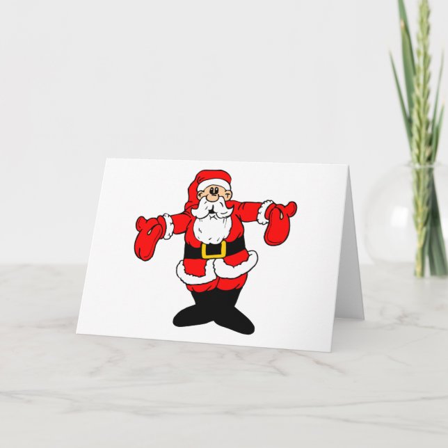 Santa Claus Hug Christmas Love Xmas Holiday Card (Front)